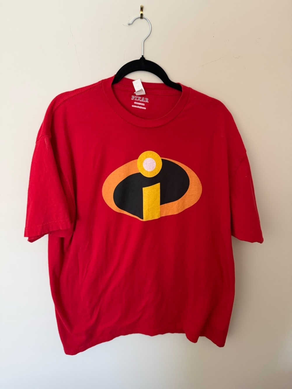 Men's XXL Disney Pixar The Incredibles Red Logo T-Shirt